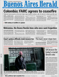 Portada de Buenos Aires Herald (Argentina)