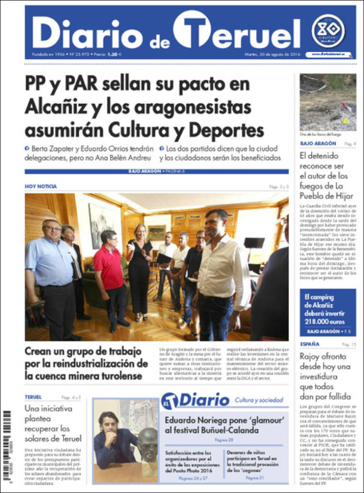 Portada de Diario de Teruel (España)