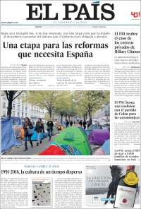 Portada de El País (Espagne)