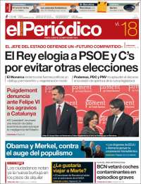 Portada de El Periódico (Spain)