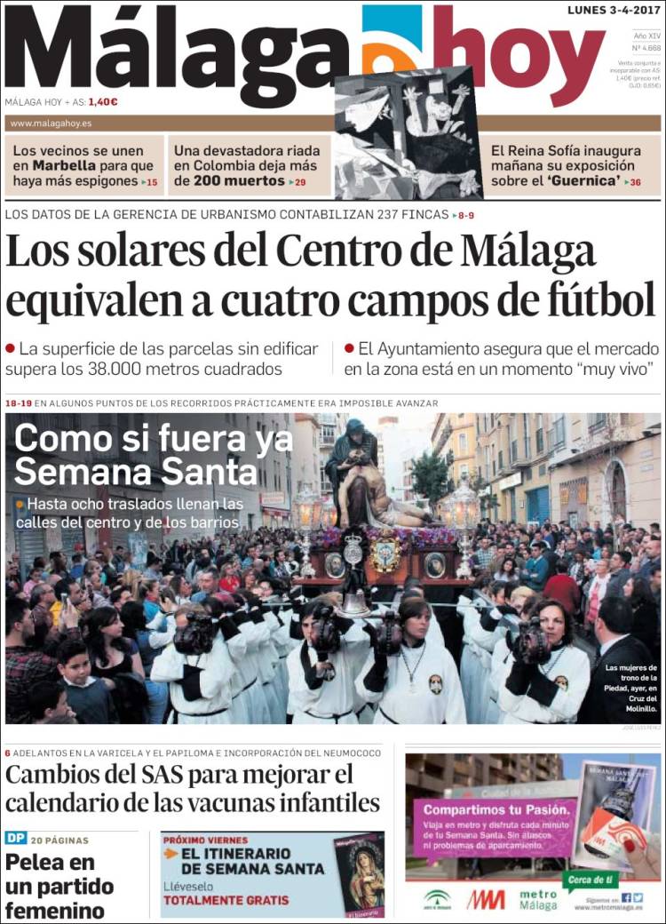 Portada de Málaga Hoy (Spain)