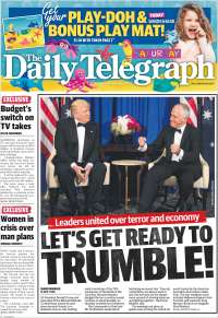 Portada de The Daily Telegraph (Australie)