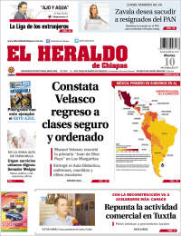 Portada de El Heraldo de Chiapas (Mexique)