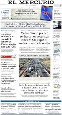 Portada de El Mercurio (Chili)