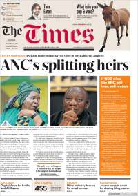 Portada de The Times (Afrique du Sud)