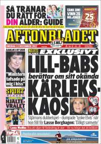 Portada de Aftonbladet (Suède)
