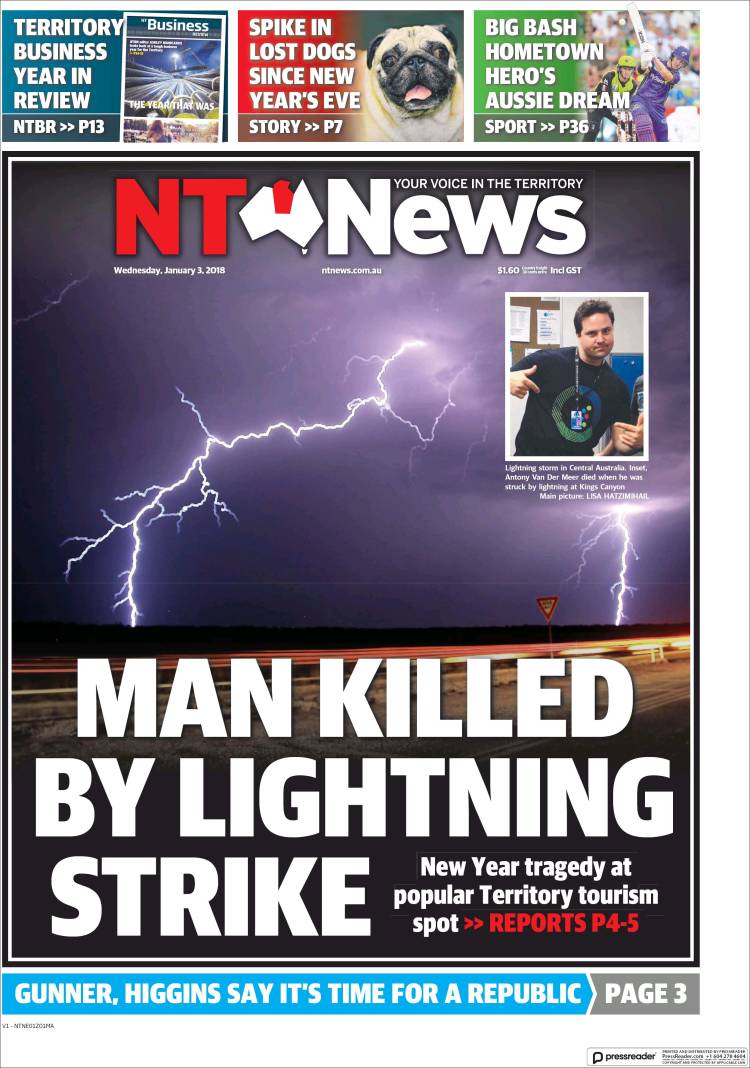 Portada de Northern Territory News (Australia)