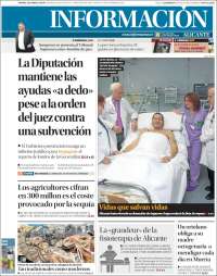 Portada de Diario Información (Espagne)