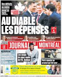 Portada de Le Journal de Montréal (Canada)