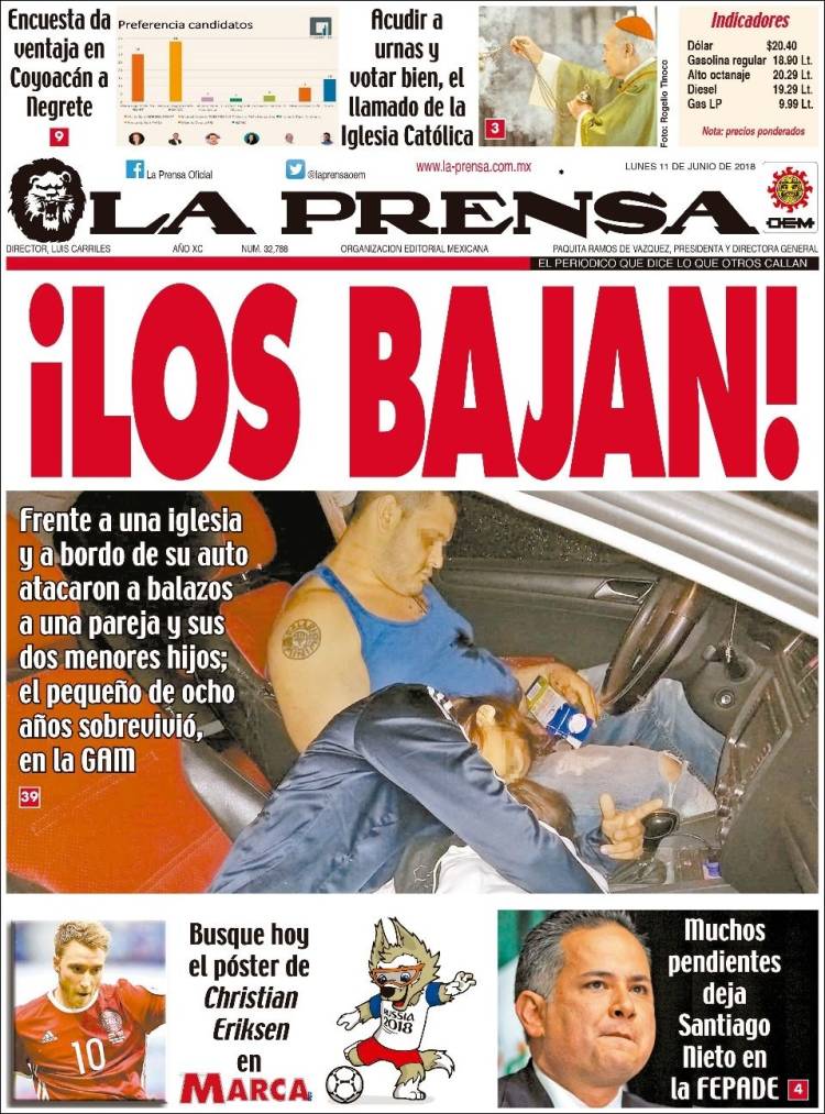 Portada de La Prensa (Mexico)