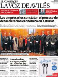 Portada de El Comercio - Avilés (Espagne)