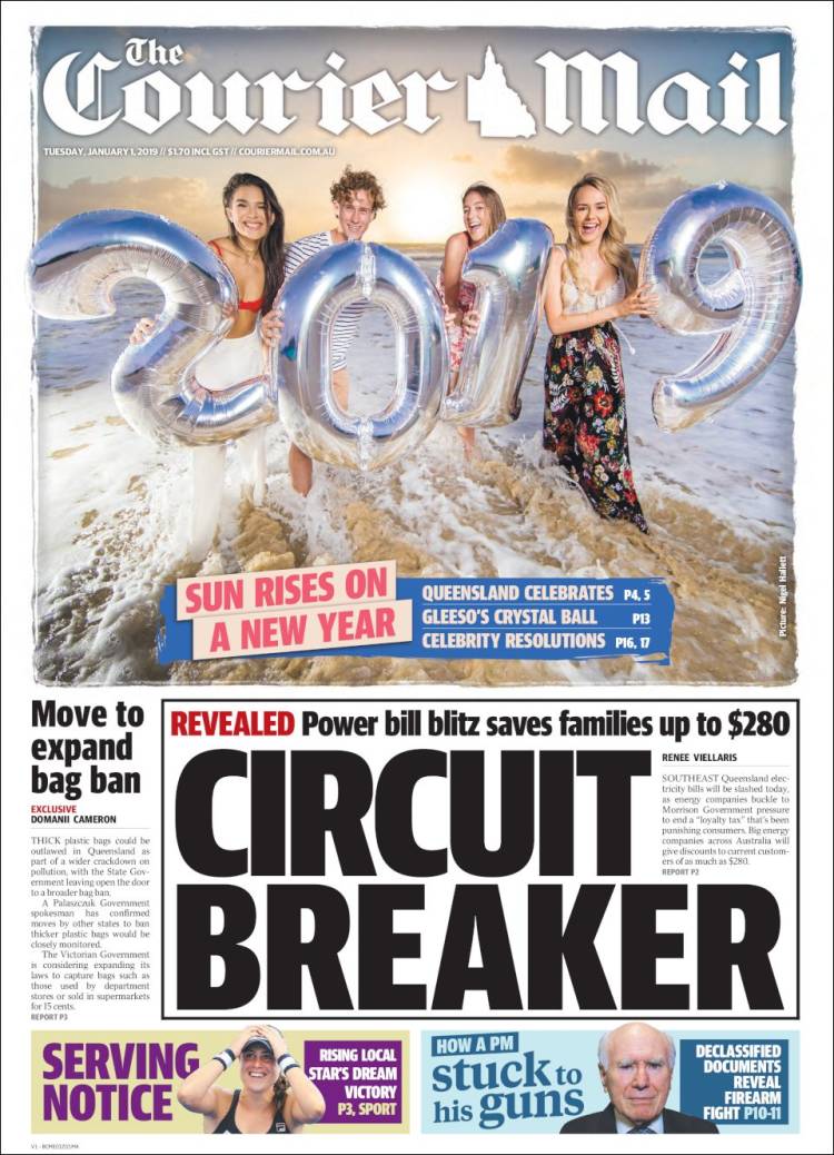 Portada de The Courier-Mail (Australia)
