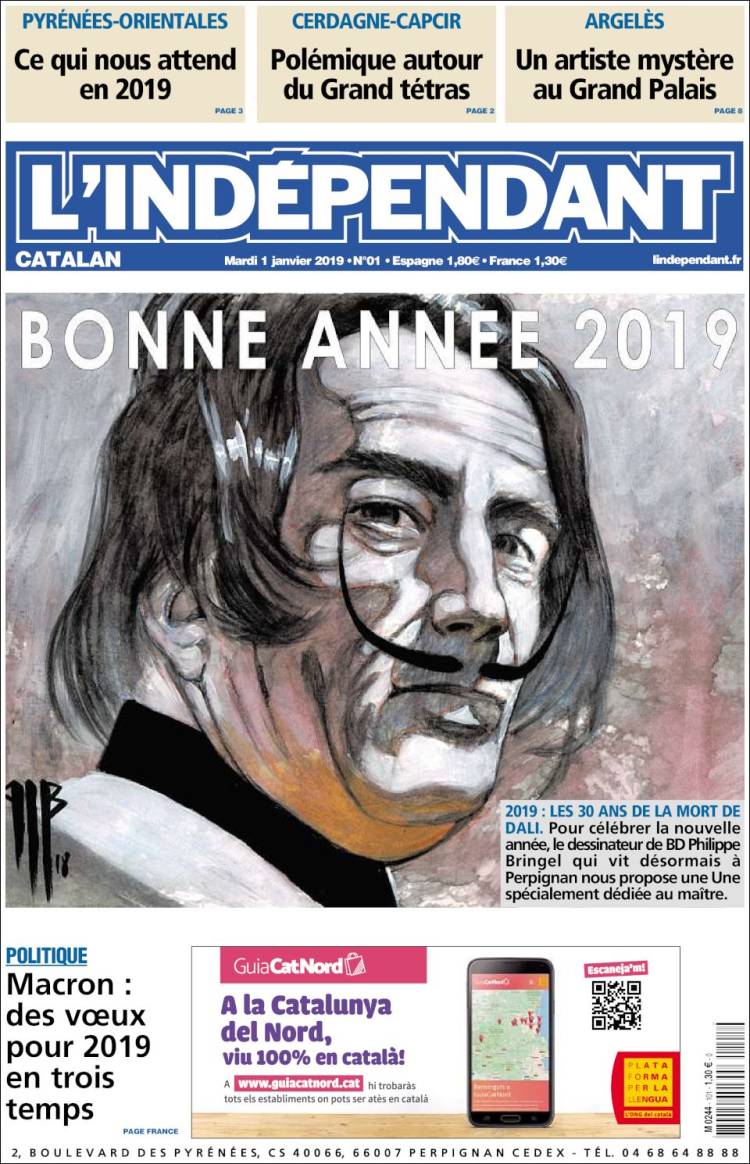 Portada de Le Indépendant (Francia)