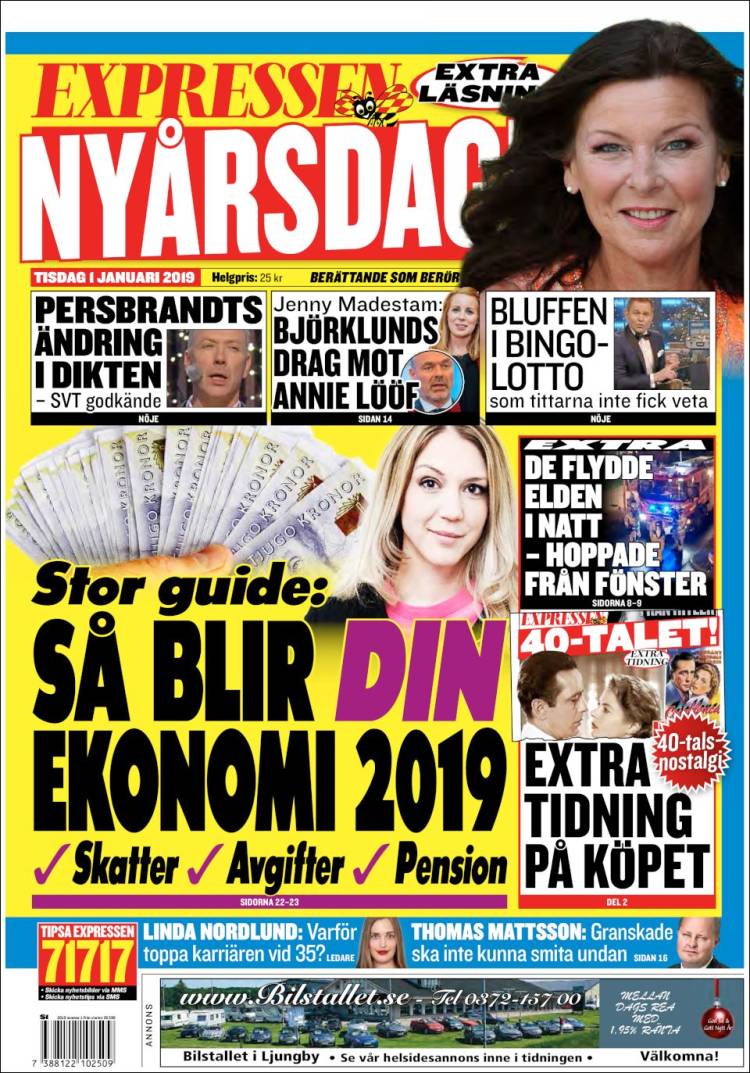 Portada de Expressen (Suecia)