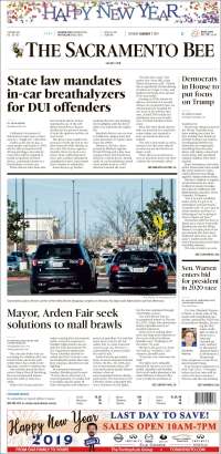 Portada de The Sacramento Bee (USA)