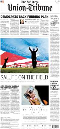 Portada de The San Diego Union-Tribune (USA)