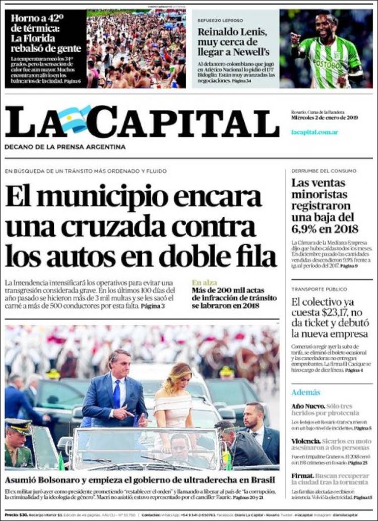 Portada de La Capital - Rosario (Argentina)