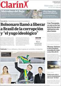 Portada de Clarín (Argentina)