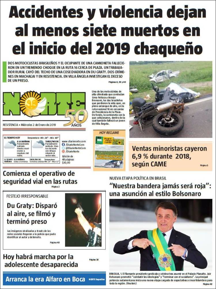 Portada de Diario Norte (Argentina)