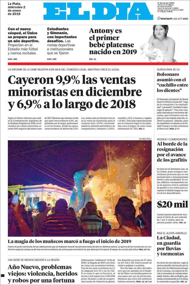 Portada de El Día de la Plata (Argentina)