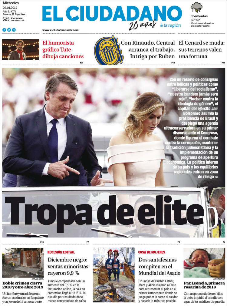 Portada de Diario El Ciudadano (Argentina)