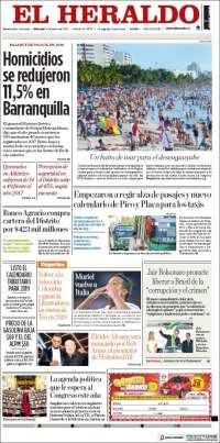 Portada de El Heraldo (Colombia)