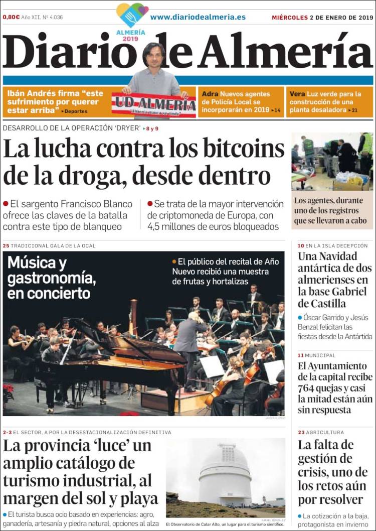 Portada de Diario de Almería (España)