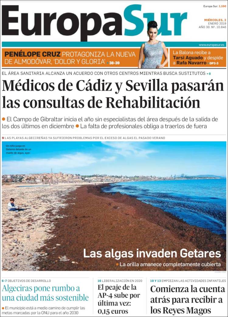 Portada de Europa Sur (España)