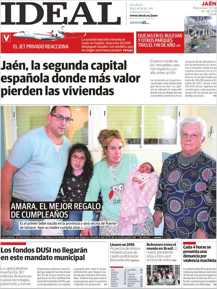 Portada de El Ideal de Jaén (España)