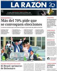 Portada de La Razón (España)