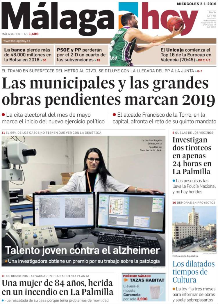 Portada de Málaga Hoy (España)