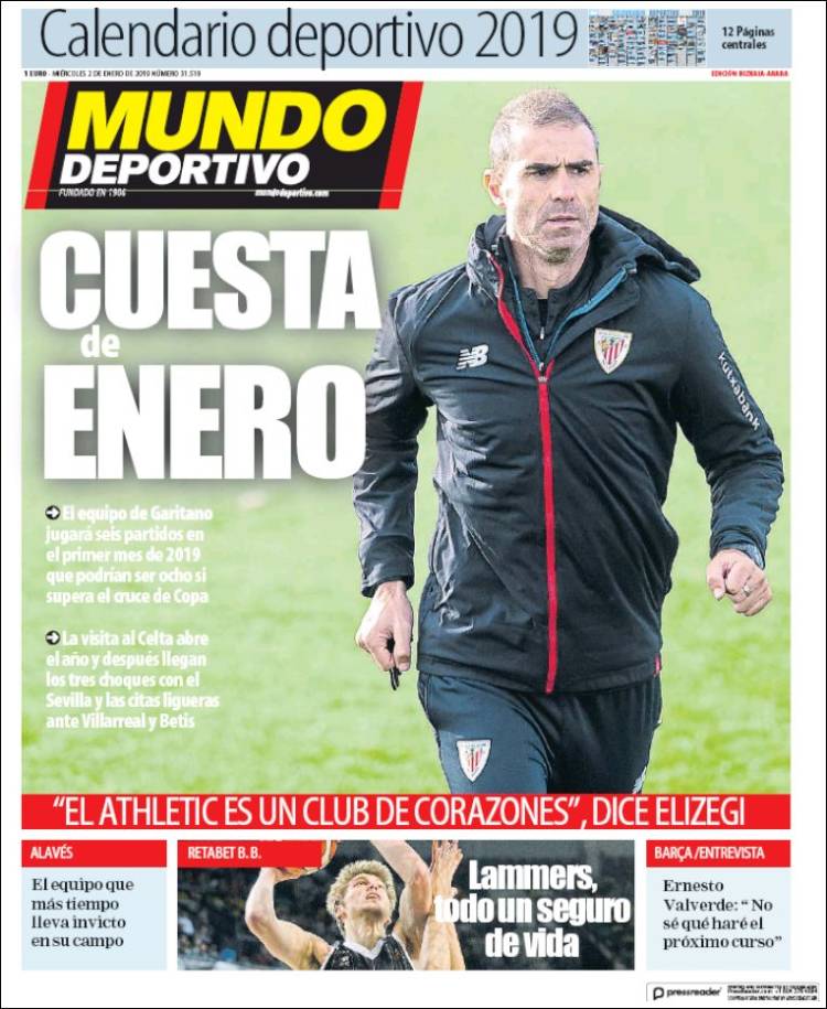 Portada de Mundo Deportivo Bizkaia (España)