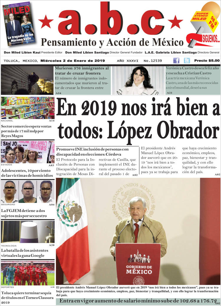 Portada de A.B.C.  (Mexico)