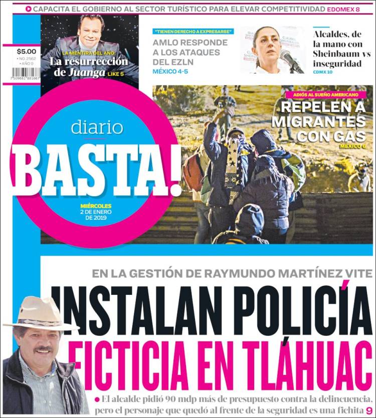 Portada de Diario Basta (Mexico)