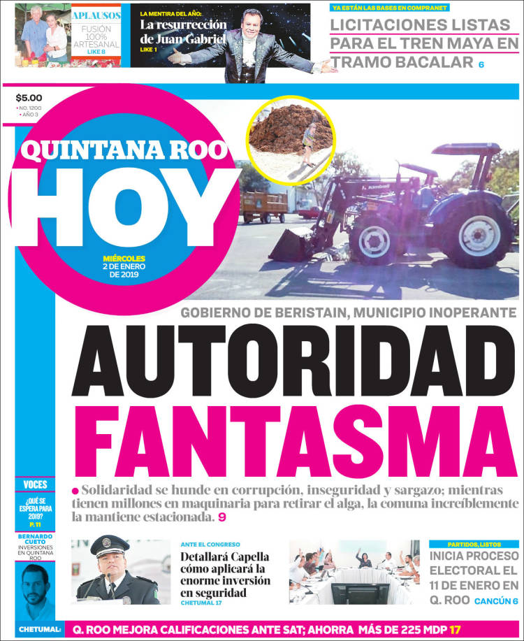 Portada de Quintana Roo HOY (Mexico)