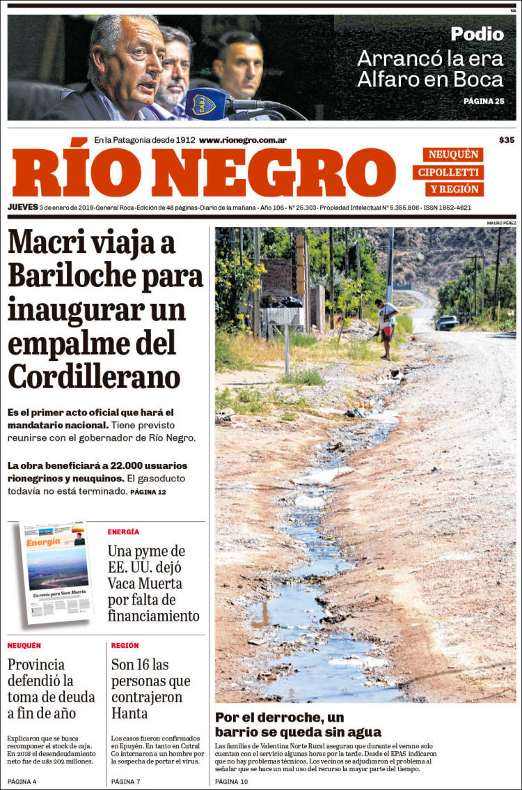 Portada de Rio Negro de Neuquen (Argentina)