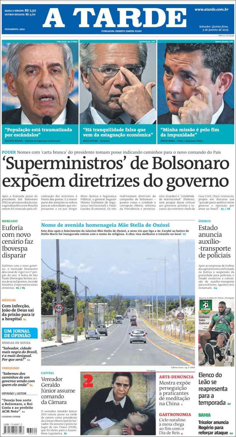 Portada de Diário A Tarde (Brasil)