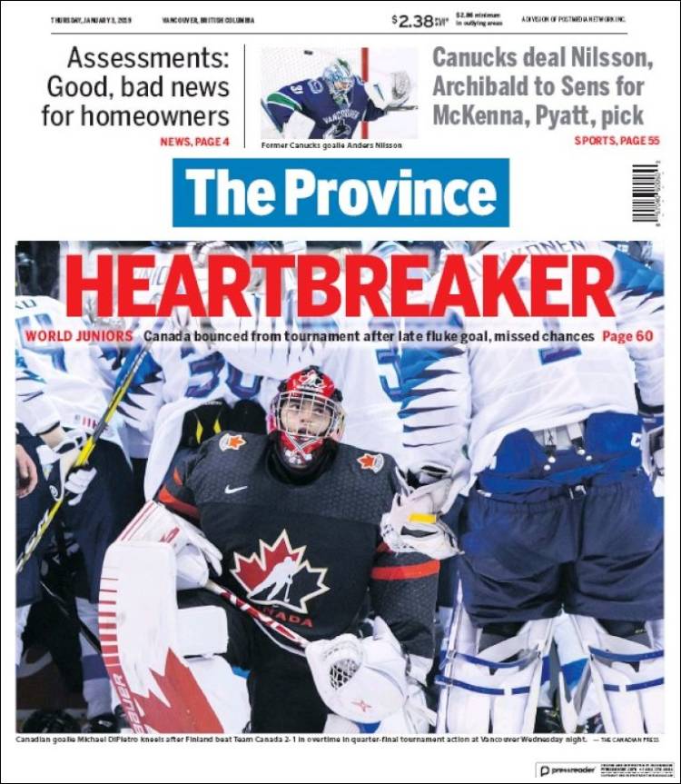 Portada de The Province (Canadá)