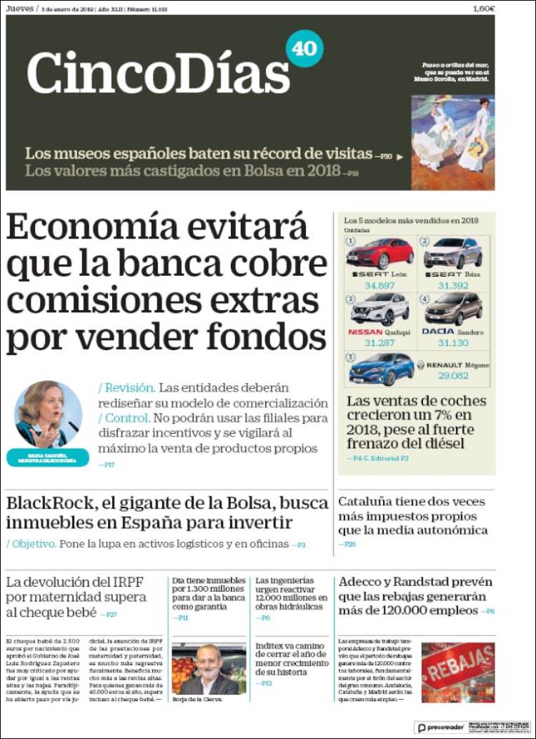 Portada de Cinco Días (Espa&ntilde;a)