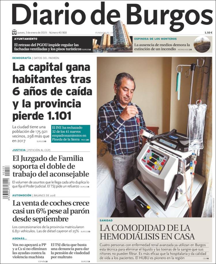 Portada de Diario de Burgos (Espa&ntilde;a)