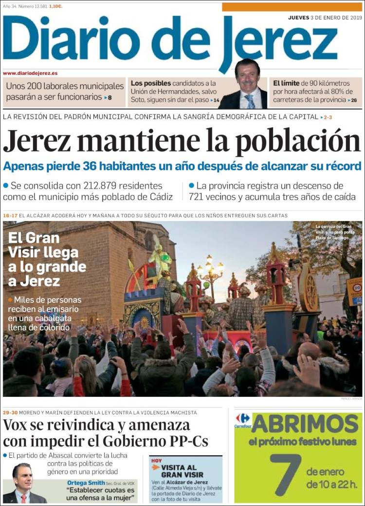 Portada de Diario de Jerez (España)