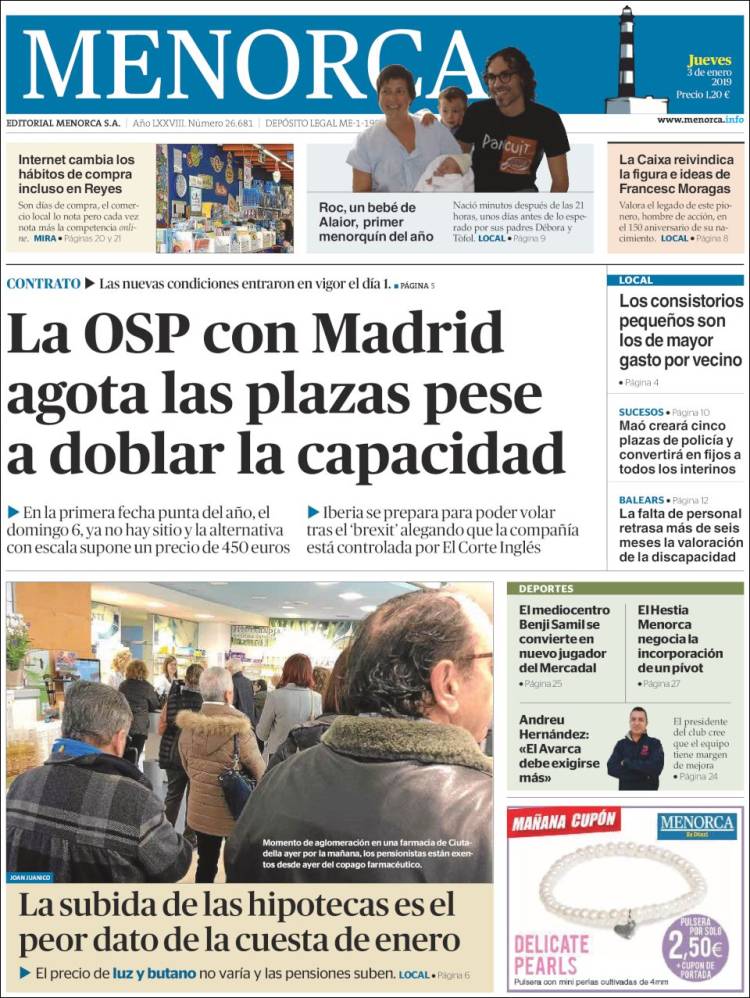 Portada de Menorca - Diario Insular (España)