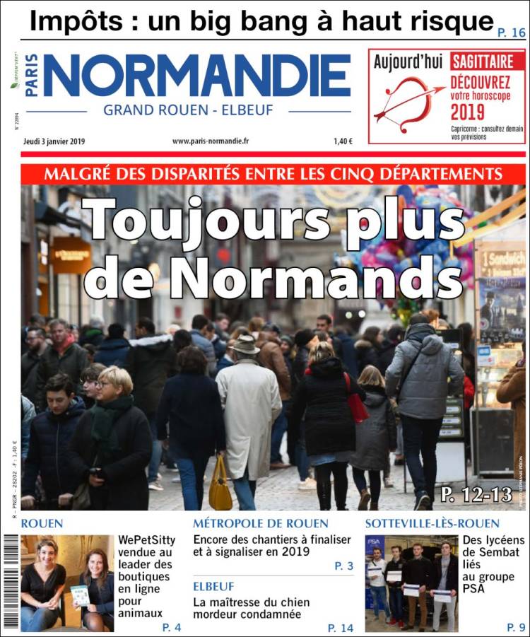 Portada de Paris Normandie (Francia)