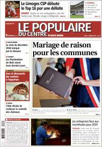 Portada de Le Populaire du Centre (Francia)