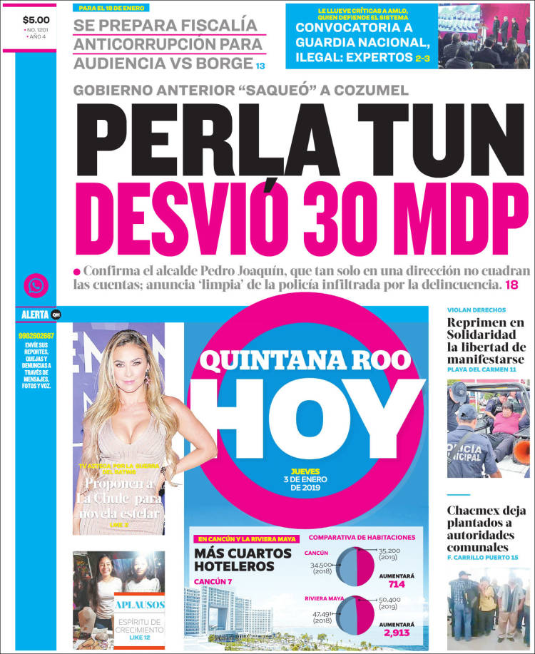 Portada de Quintana Roo HOY (México)