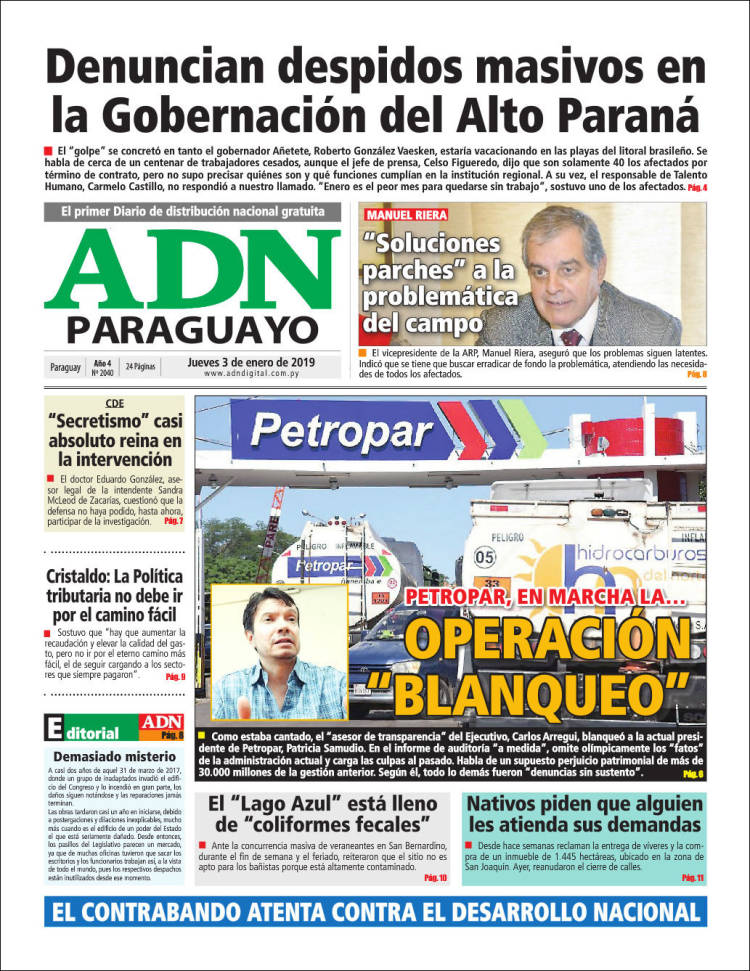 Portada de ADN Paraguayo (Paraguay)