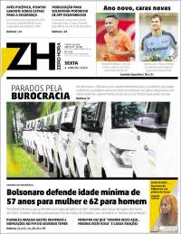 Portada de Zero Hora (Brasil)