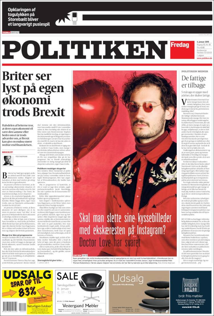 Portada de Politiken (Dinamarca)