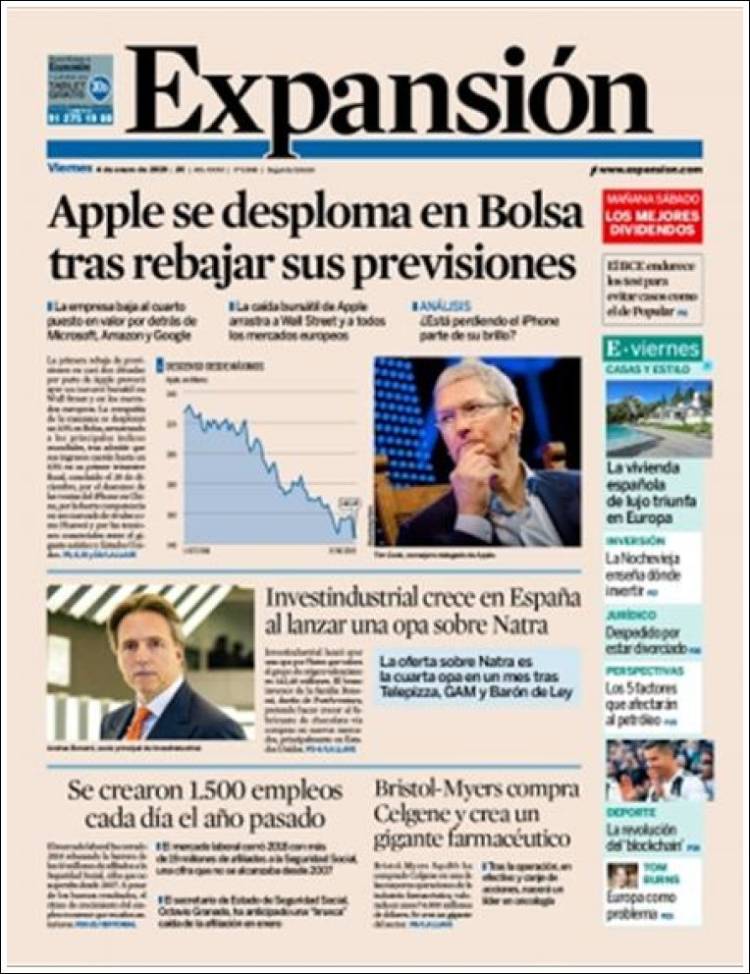 Portada de Expansión (Espa&ntilde;a)