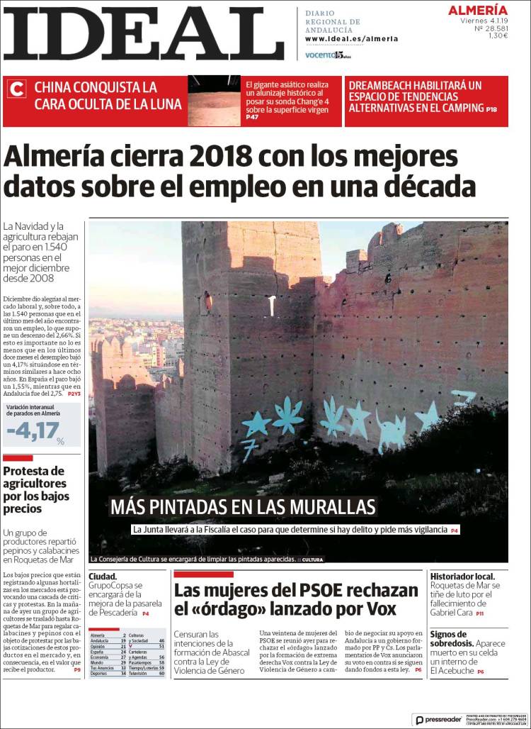 Portada de Ideal Almeria (España)